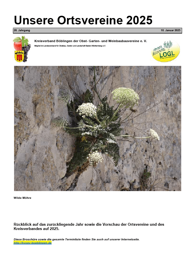 Zeitschrift unsere Ortsvereine